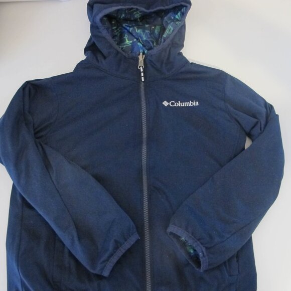 Columbia Boy's Reversible Rain Jacket Size 5-6 EUC - Picture 3 of 3